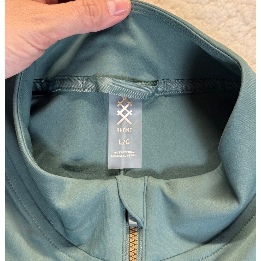 Rhone Womens Revive™ Rib Zip Tank, Green Smoke, Womens Size Large, NWT - Picture 4 of 8